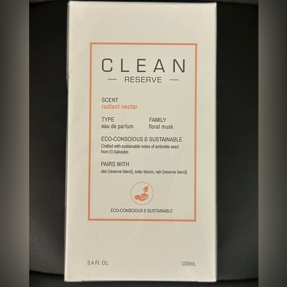 CLEAN RESERVE RADIANT NECTAR 3.4 OZ EAU DE PARFUM SPRAY-BRAND NEW IN SEALED BOX) - Picture 2 of 4